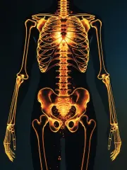Warm gold energy flowing through a figure's core as fuel converts to energy
